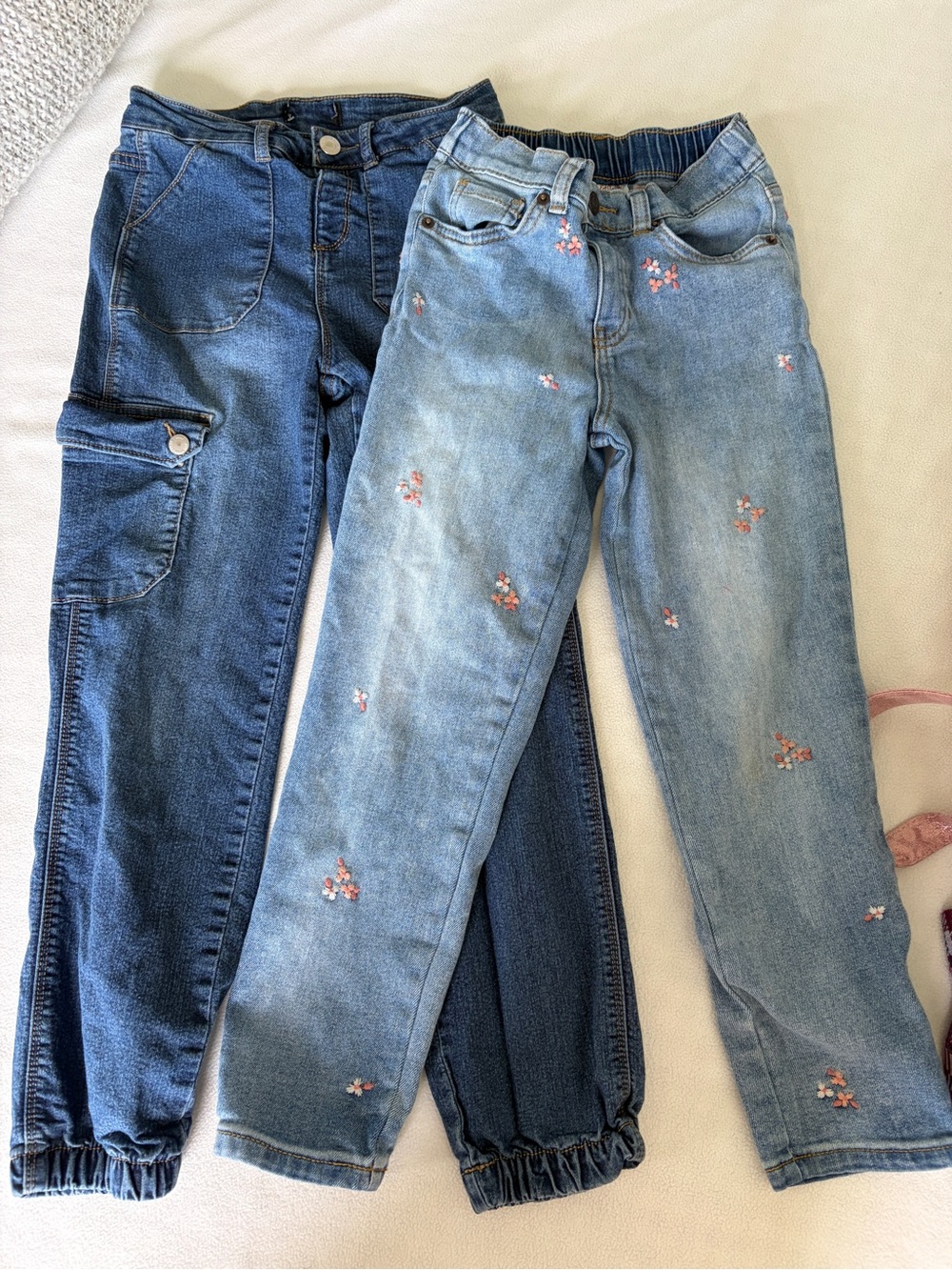 Assorted girls jeans, size 7